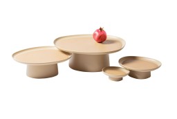 Giobagnara, Maris aluminium raised trays by Kelly Wearstler, Medium raised tray, cappuccino