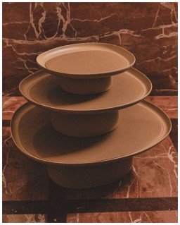 Giobagnara, Maris raised trays by Kelly Wearstler, Small raised tray, cappuccino