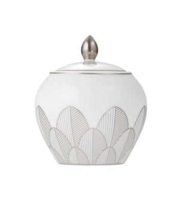 Christofle, Malmaison Impériale Platinum, Covered sugar bowl