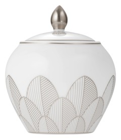 Christofle, Malmaison Impériale Platinum, Covered sugar bowl