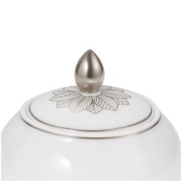 Christofle, Malmaison Impériale Platinum, Covered sugar bowl