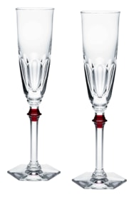 Baccarat, Harcourt eve, Flute glass red, set of 2