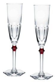 Baccarat, Harcourt eve, Flute glass red, set of 2