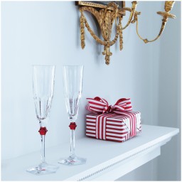 Baccarat, Harcourt eve, Flute glass red, set of 2