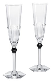 Baccarat, Harcourt eve, Flute glass black, set of 2