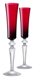 Baccarat, Mille Nuits bar collection, Flutissimo flute red, set of 2