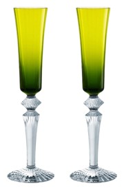 Baccarat, Mille Nuits bar collection, Flutissimo flute moss, set of 2