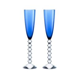 Baccarat, Vega, Flutissimo set of 2, blue