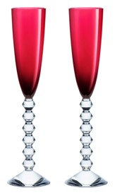 Baccarat, Vega, Flutissimo set of 2, red