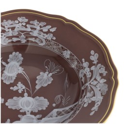 Ginori 1735, Oriente Italiano Castagna & Meringa, Soup plate, castagna