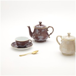 Ginori 1735, Oriente Italiano Castagna & Meringa, Tea cup, castagna