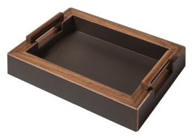 Rabitti 1969, Trays, Toiles de noyer rectangular tray