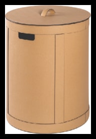 Giobagnara, Round storage baskets, Tall storage basket with handles and lid