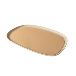 Giobagnara, Maris aluminium trays by Kelly Wearstler, Extra large rectangular tray, cappuccino