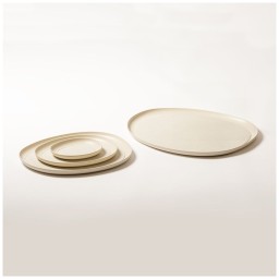 Giobagnara, Maris aluminium trays by Kelly Wearstler, Extra large round tray, ivory