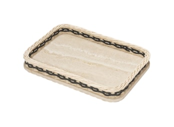 Pigment France, Orsay travertine trays, Rectangular tray, small