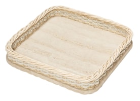 Pigment France, Orsay travertine trays, Square tray, mini