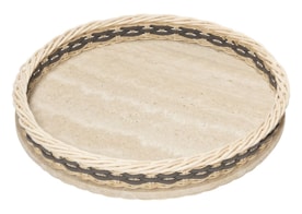 Pigment France, Orsay travertine trays, Round tray, small