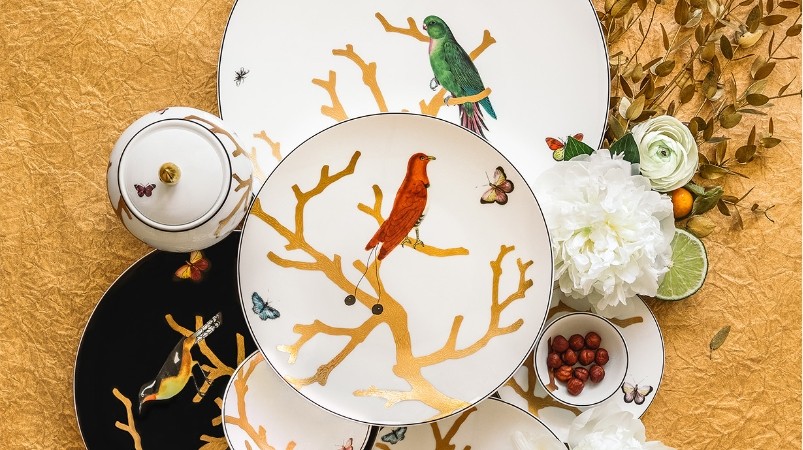 Bernardaud Aux Oiseaux dinnerware collection