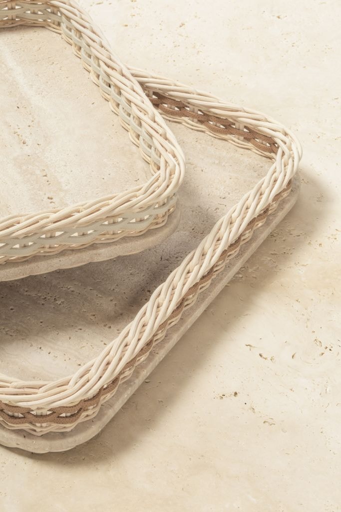 Pigment France, Orsay travertine trays, Square tray, mini