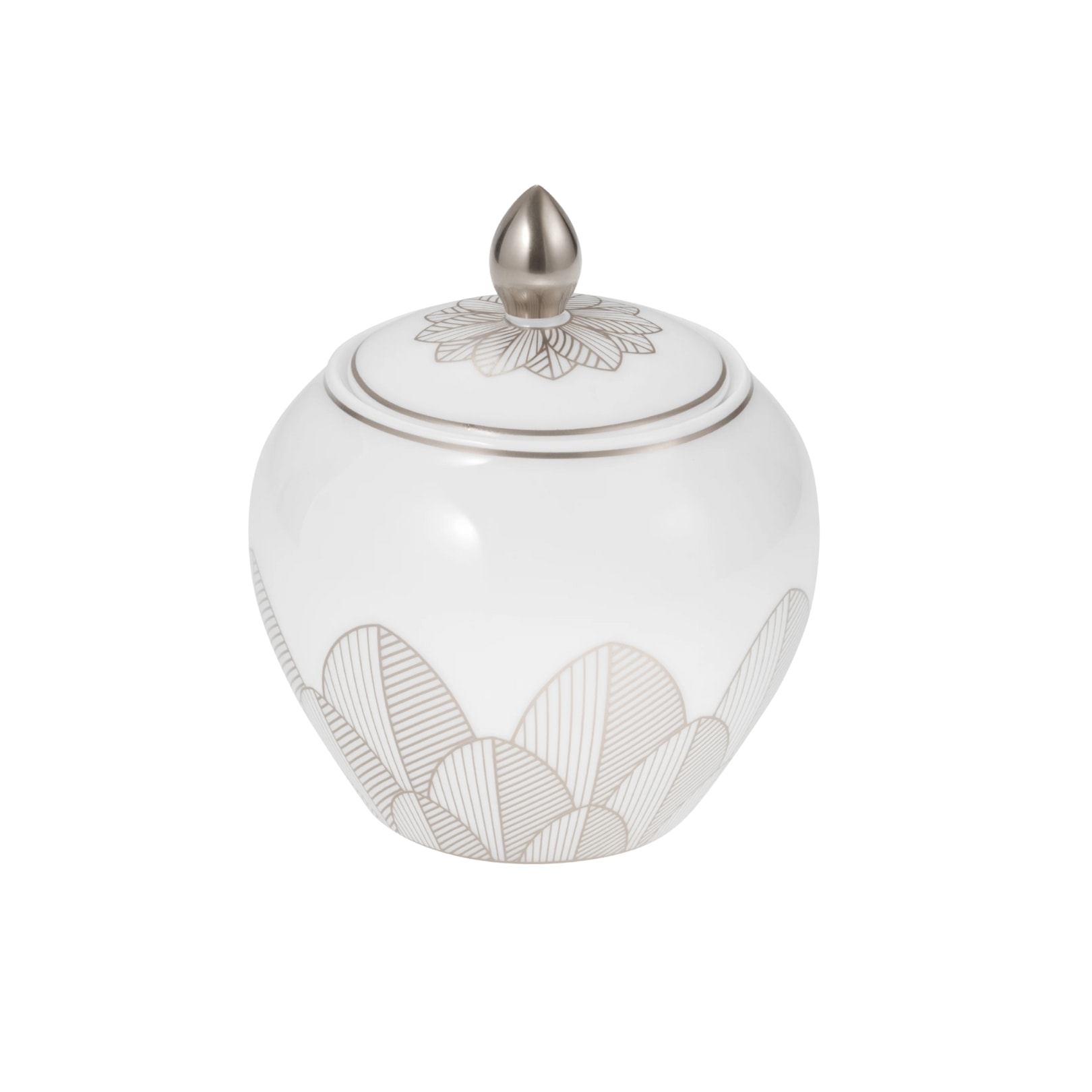 Christofle, Malmaison Impériale Platinum, Covered sugar bowl