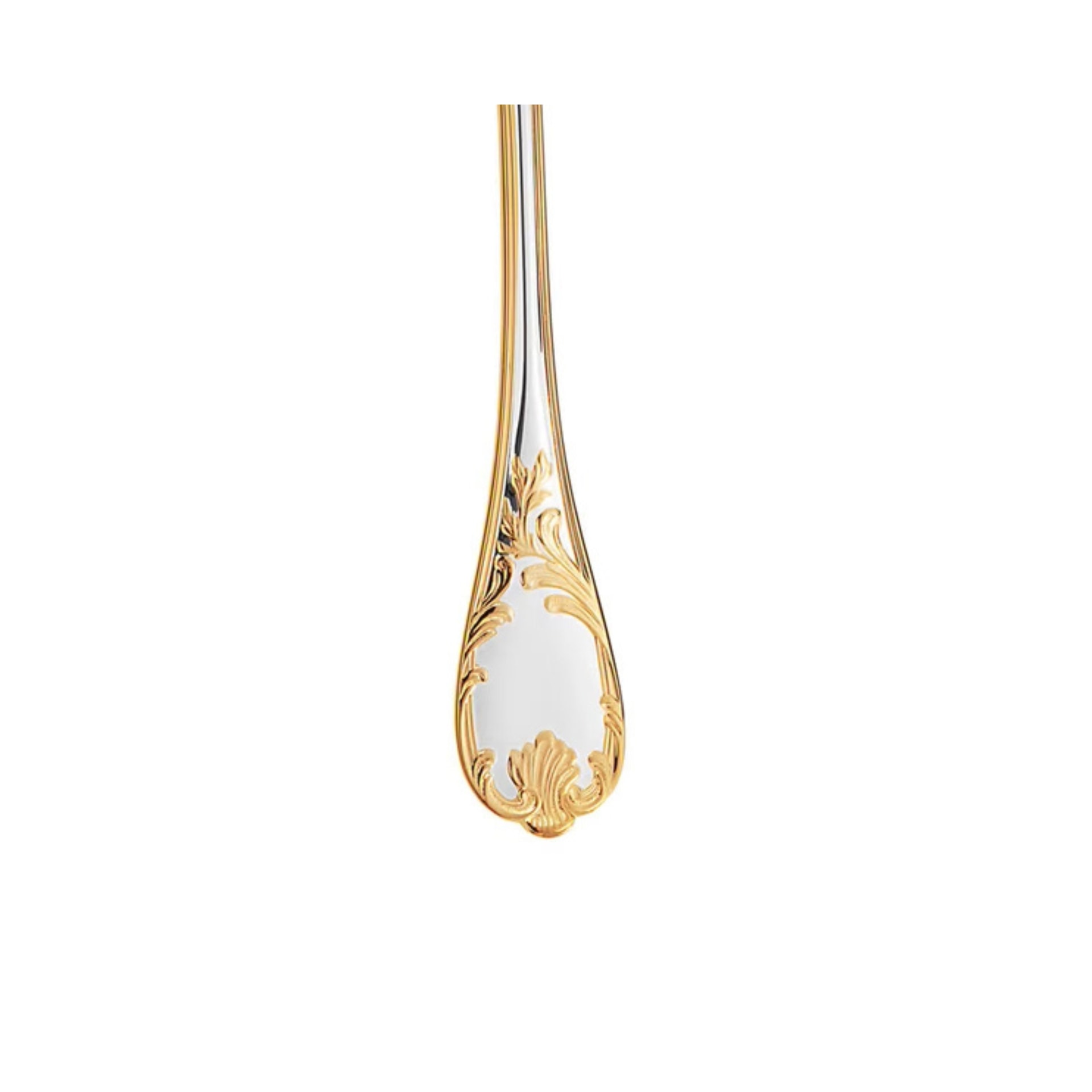 Christofle, Marly, silver plated - gold accent, Rice and potato spoon