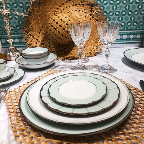 Haviland, Illusion Menthe, Dessert plate