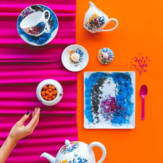 Bernardaud, Les Bouquets de Fleurs - Marc Chagall, Sugar bowl