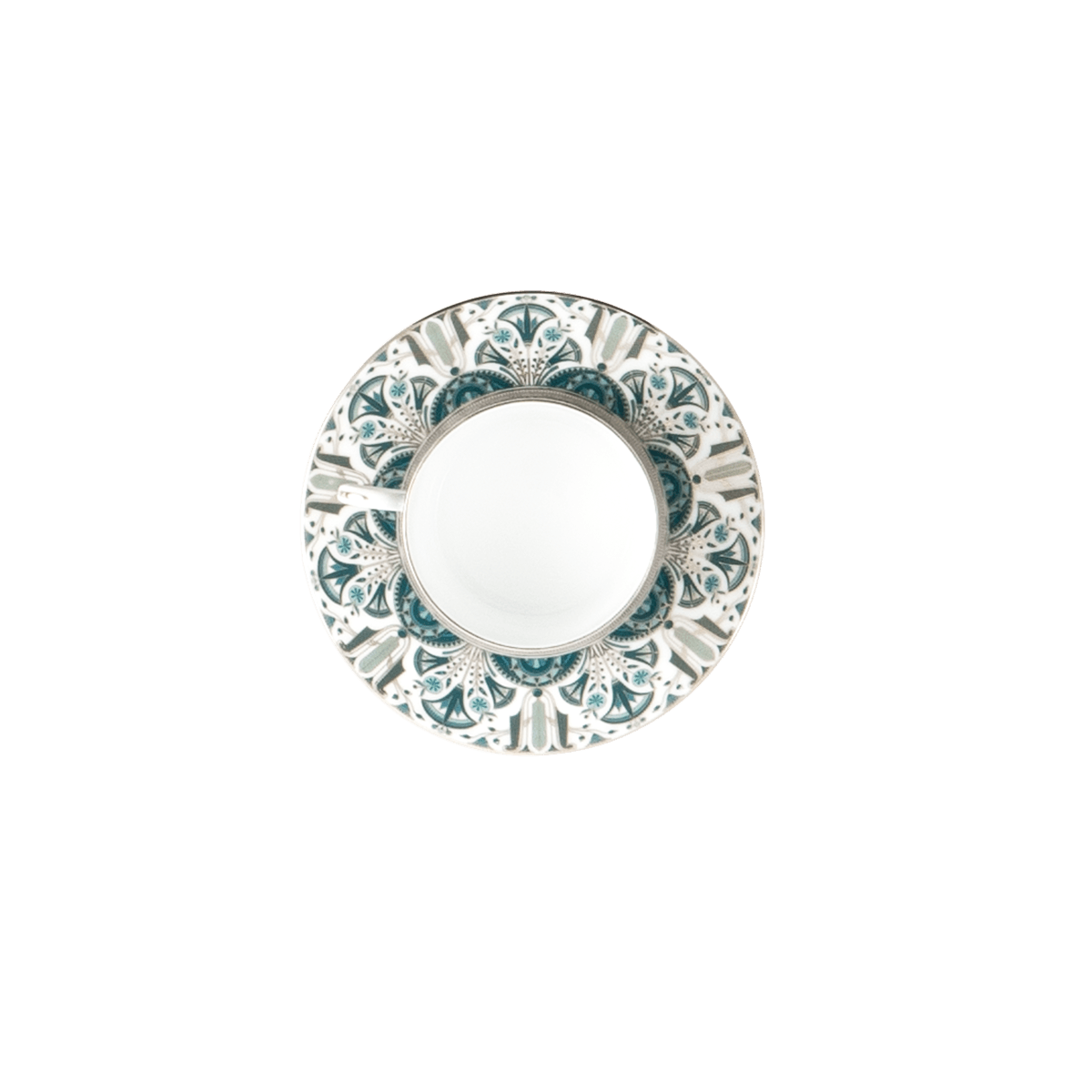 Haviland, Rêves du Nil Platinum, Teacups & Saucers, set of 4