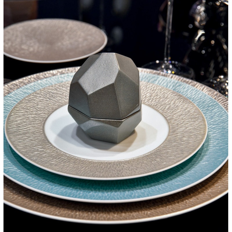 Raynaud, Minéral irisé Sky Blue, Oval platter