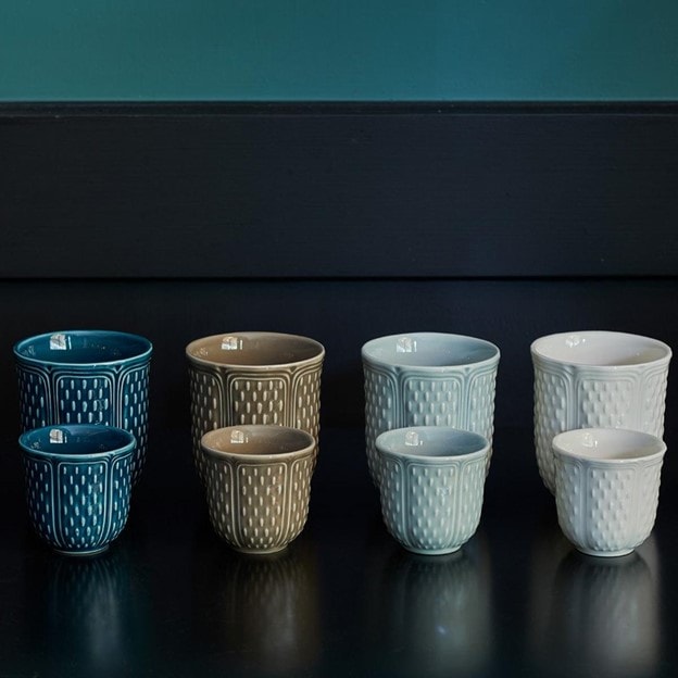 Gien, Pont aux Choux Gobelets, Tea cup, peony
