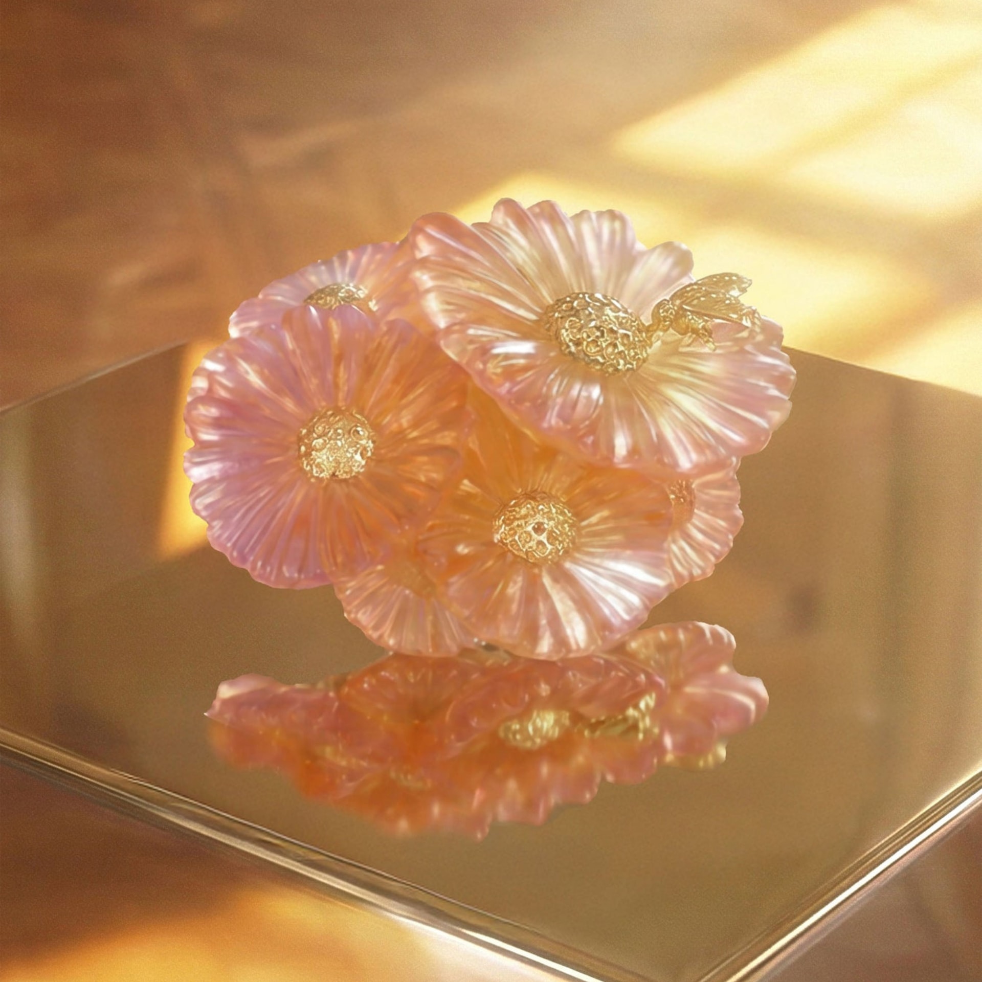Daum, Or d'Abeille, Small decorative bouquet