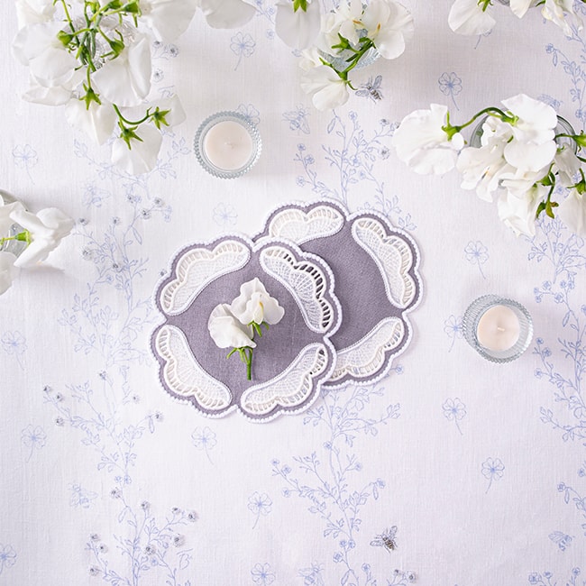 TRUFFLE BEE, OYSTER, Coasters set of 2