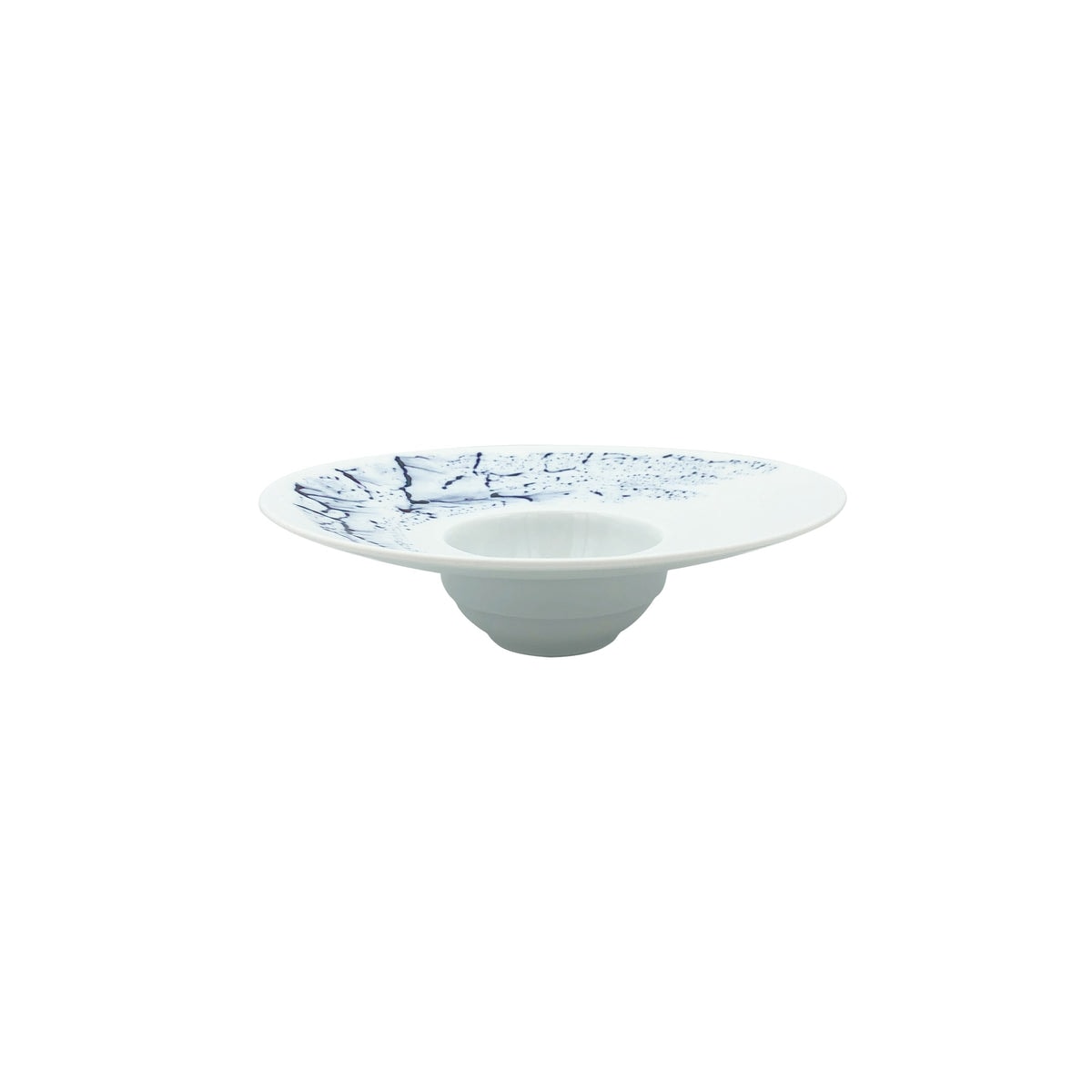 Jaune de Chrome, Blue impression, Rim soup plate, small