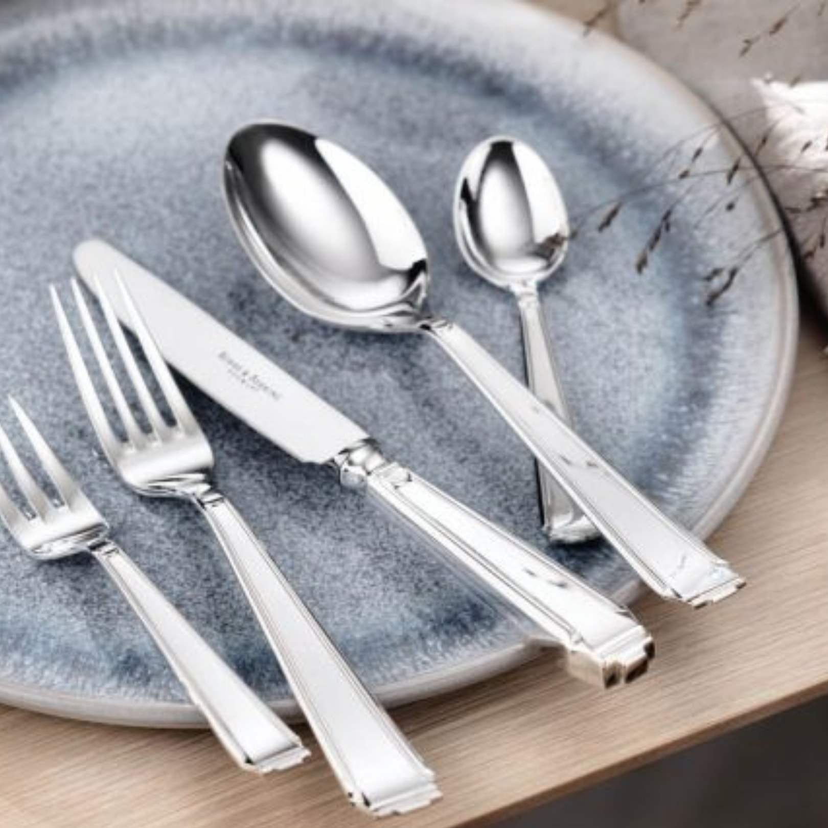 Robbe & Berking, Art Deco cutlery, Silver plated, Meat fork, large