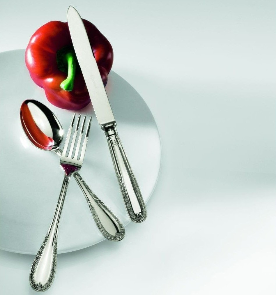 Schiavon, Impero cutlery, silver plated, Strawberry spoon