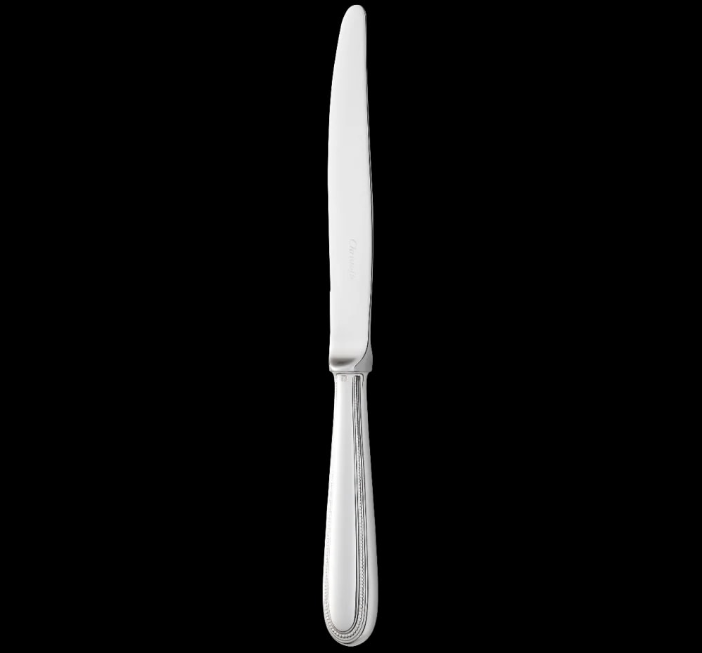 Christofle, Perles cutlery, silver plated, Dinner knife