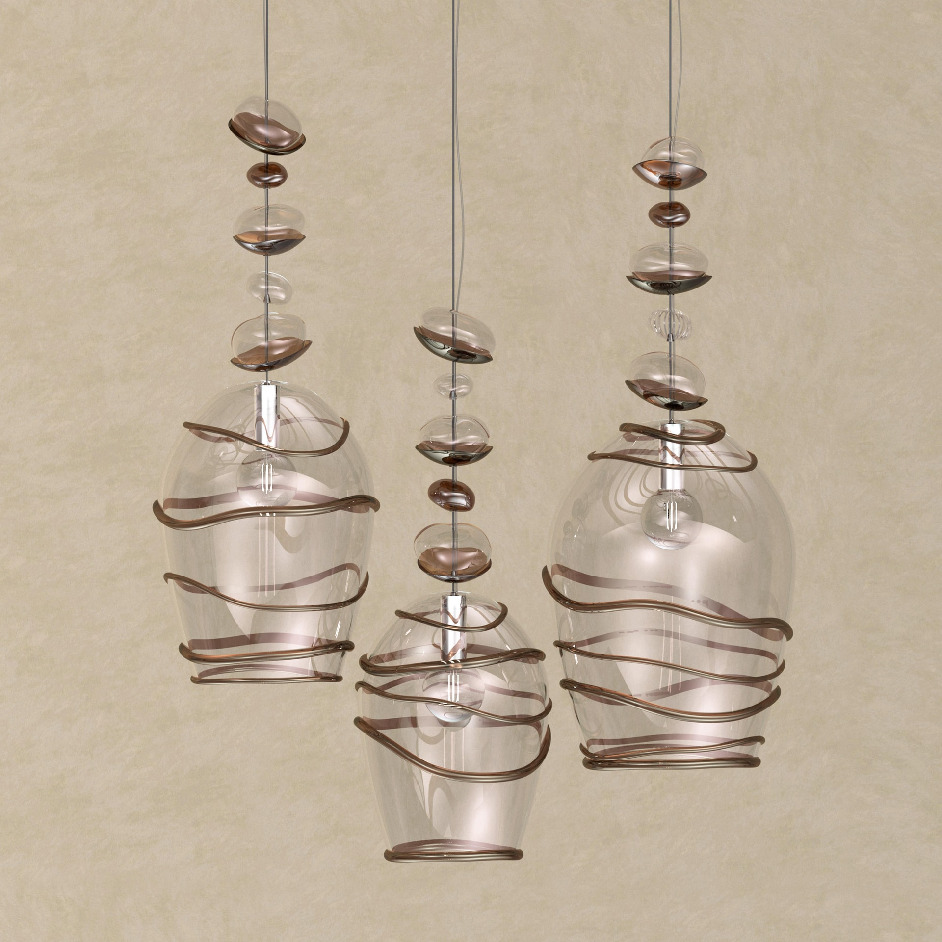 Venini, Art Light, Coralia chandelier