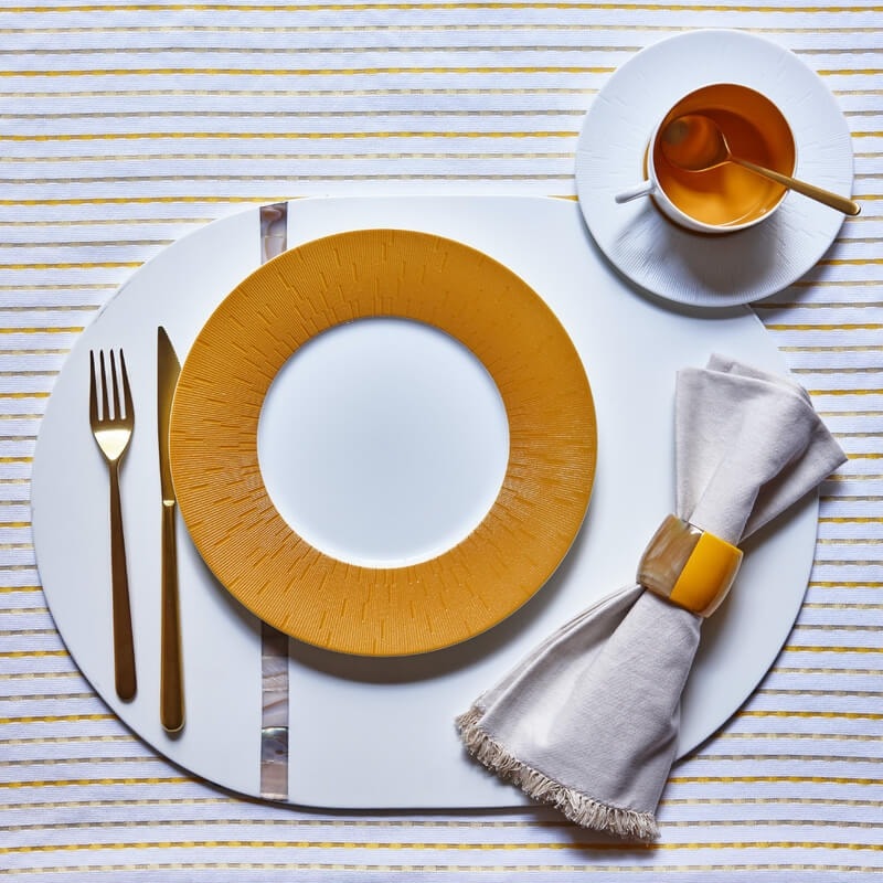 Von Gern Home, Napkin rings, Horn & lacquer napkin ring, yellow horn