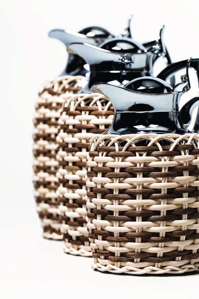 Pigment France, Rattan carafes, Villandry bicolor carafe 1 l