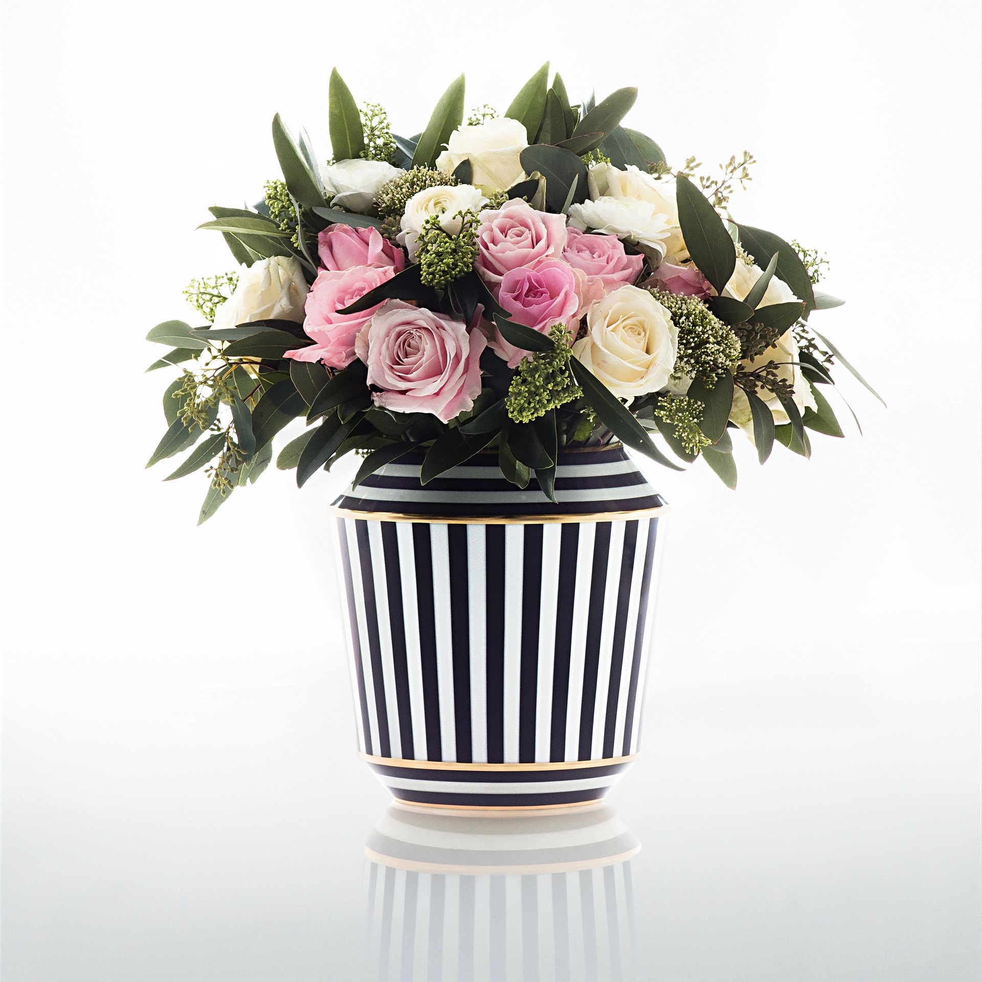 Sieger by Fürstenberg, Luna, Vase striped medium