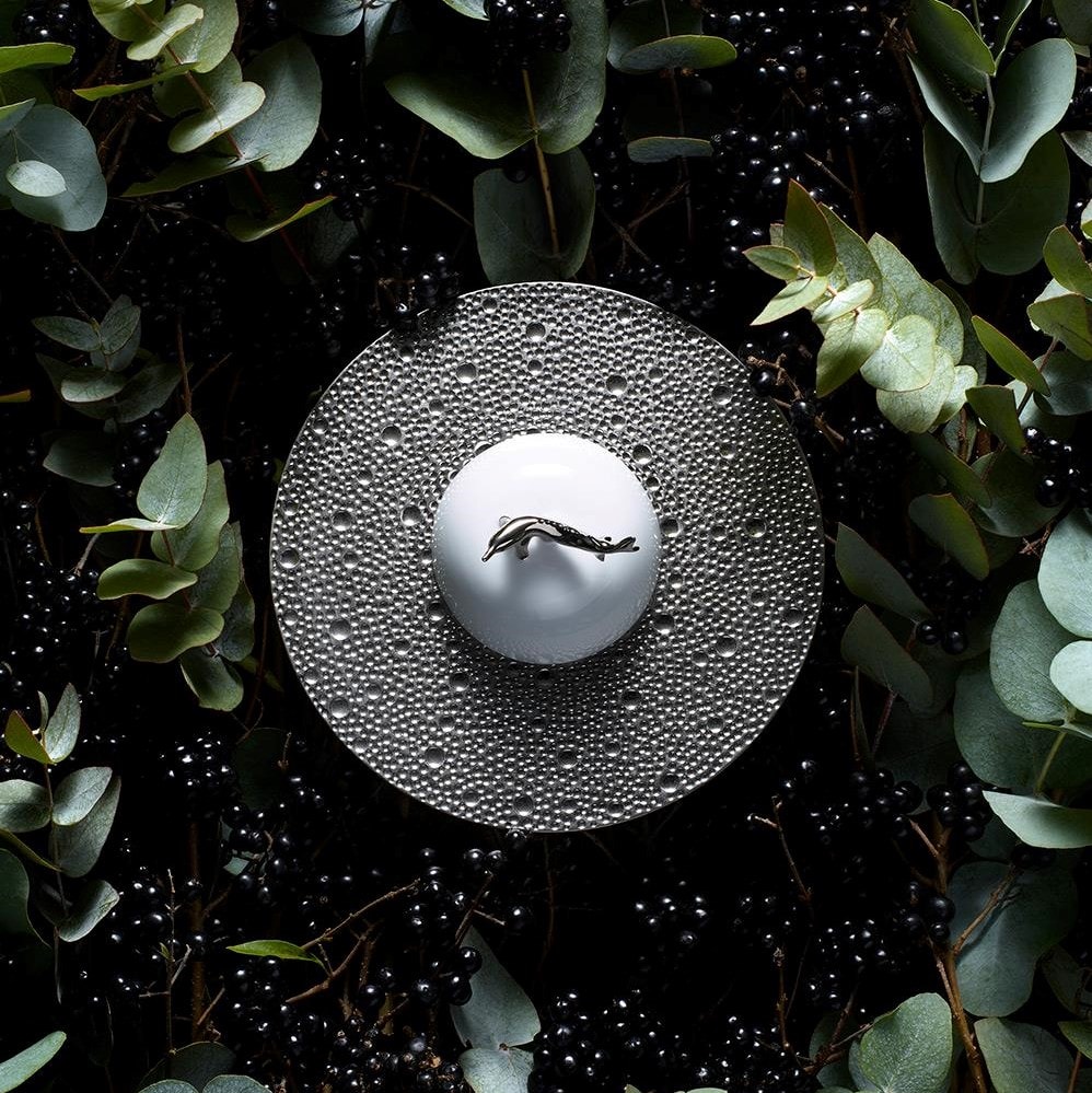 Bernardaud, Ecume Platinum, Caviar set