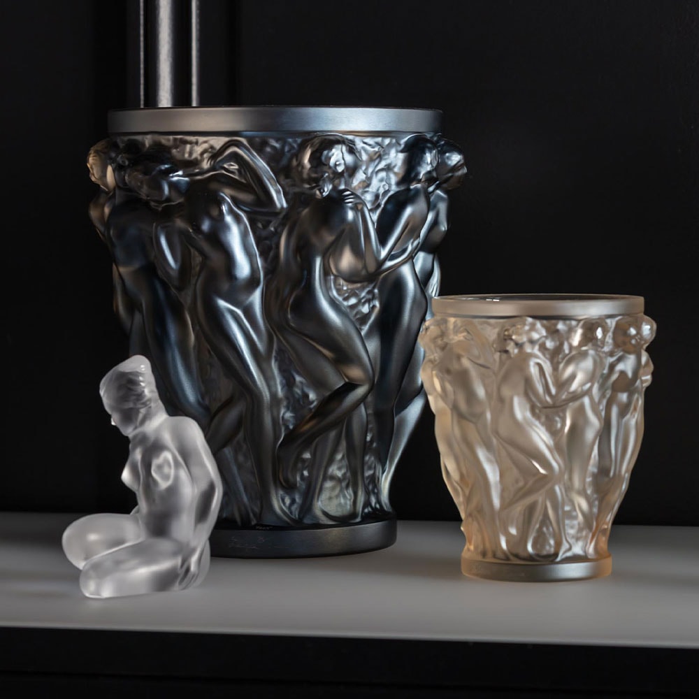 Lalique, Bacchantes vases, Vase, bronze