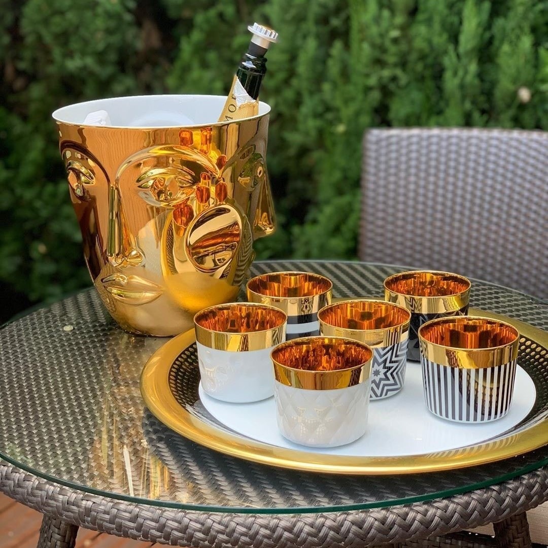 Sieger by Fürstenberg, Objects to a Muse, Faces wine cooler