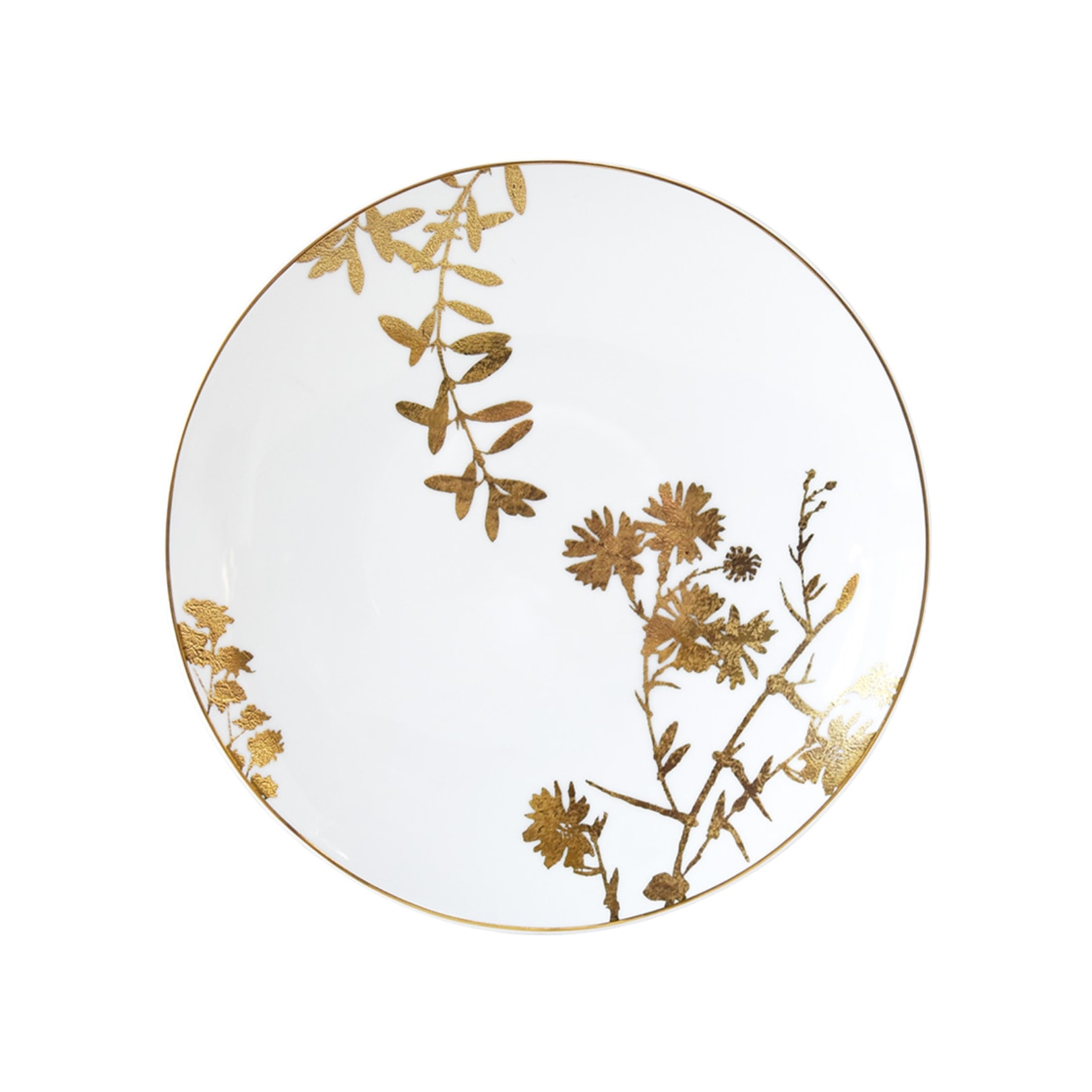 Bernardaud, Vegetal Gold, Dessert plates, set of 4
