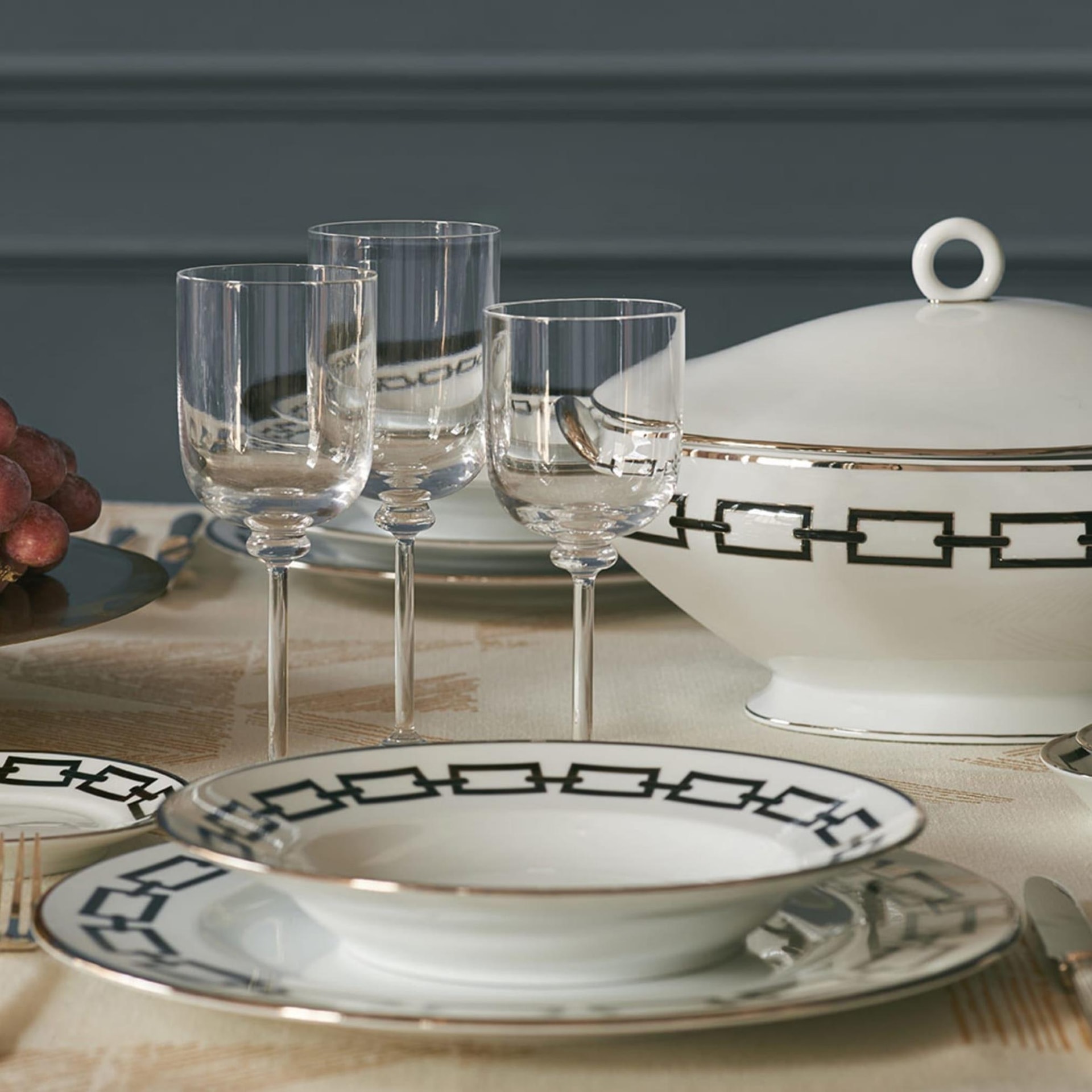 Ginori 1735, Catene Nero, Oval platter