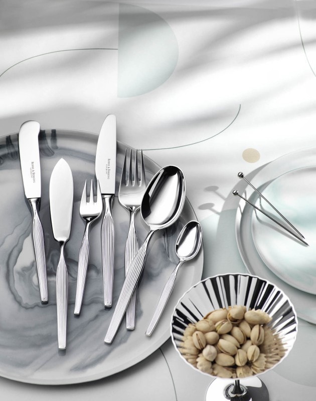 Robbe & Berking, Metropolitan cutlery, silver plated, Salad serving fork