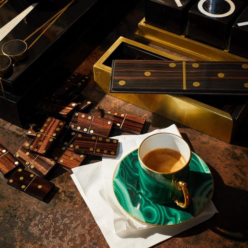 L'Objet, Malachite, Espresso cup and saucer