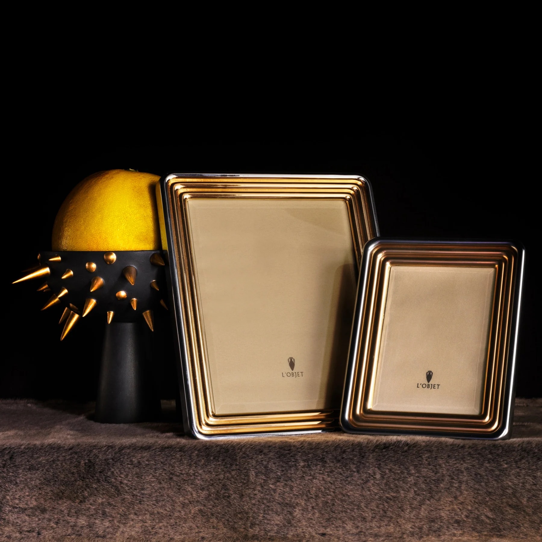 L'Objet, Picture Frames, Concorde Frame, platinum/gold 20x25 cm