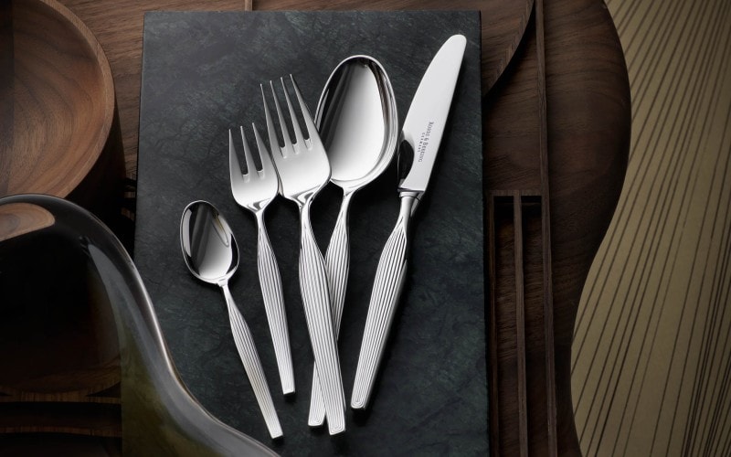 Robbe & Berking, Metropolitan cutlery, silver plated, 9 - piece set vorlegegarnitur